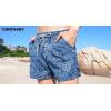 imageCOOFANDY Mens Swim Trunks Quick Dry Board Shorts Swimsuit Swimwear Bathing SuitP Blue Leaf
