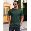 imageCOOFANDY Mens TShirts 100 Cotton Crewneck Short Sleeve Tees Casual Plain ShirtsGreen