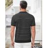 imageCOOFANDY Mens Zipper Polo Shirt Casual Knit Short Sleeve Polo T Shirt Classic Fit ShirtsZstripes Black