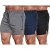 imageCOOFANDY Mens 2 Pack Gym Workout Shorts Quick Dry Athletic Shorts 5 Inch Lightweight Sports Running Shorts with Pockets3 Pack BlackDark GrayNavy Blue