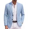 imageCOOFANDY Mens Blazer Casual Two Buttons Sport Coats Lightweight Suit JacketCheckered Blazer  Clear Blue