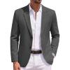 imageCOOFANDY Mens Blazer Casual Two Buttons Sport Coats Lightweight Suit JacketDark Charcoal