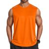 imageCOOFANDY Mens Sleeveless Shirt Quick Dry Workout Tank Top Gym Muscle T Shirts Sport Athletic Tanks Moisture WickingOrange