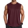 imageCOOFANDY Mens Sleeveless Shirt Quick Dry Workout Tank Top Gym Muscle T Shirts Sport Athletic Tanks Moisture WickingWine Red