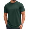 imageCOOFANDY Mens TShirts 100 Cotton Crewneck Short Sleeve Tees Casual Plain ShirtsGreen