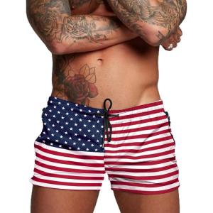 imageCOOFANDY Mens Swim Trunk Quick Dry Swimwear Mesh Lining Bathing Suit Swimsuit Board Beach Sport ShortAmerican Flag a