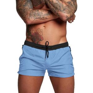 imageCOOFANDY Mens Swim Trunk Quick Dry Swimwear Mesh Lining Bathing Suit Swimsuit Board Beach Sport ShortBlue and Black