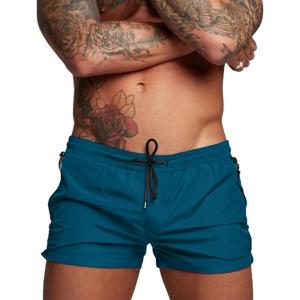 imageCOOFANDY Mens Swim Trunk Quick Dry Swimwear Mesh Lining Bathing Suit Swimsuit Board Beach Sport ShortPeacock Blue