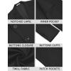 imageCOOFANDY Mens Casual Blazer Jacket Slim Fit Two Button Suit Jackets Lightweight Knit Sport CoatBlack