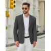 imageCOOFANDY Mens Casual Blazer Jacket Slim Fit Two Button Suit Jackets Lightweight Knit Sport CoatDark Grey