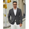 imageCOOFANDY Mens Casual Blazer Jacket Slim Fit Two Button Suit Jackets Lightweight Knit Sport CoatDark Grey