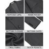imageCOOFANDY Mens Casual Blazer Jacket Slim Fit Two Button Suit Jackets Lightweight Knit Sport CoatDark Grey