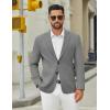 imageCOOFANDY Mens Casual Blazer Jacket Slim Fit Two Button Suit Jackets Lightweight Knit Sport CoatGrey
