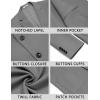 imageCOOFANDY Mens Casual Blazer Jacket Slim Fit Two Button Suit Jackets Lightweight Knit Sport CoatGrey