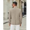 imageCOOFANDY Mens Casual Blazer Jacket Slim Fit Two Button Suit Jackets Lightweight Knit Sport CoatKhaki