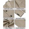imageCOOFANDY Mens Casual Blazer Jacket Slim Fit Two Button Suit Jackets Lightweight Knit Sport CoatKhaki