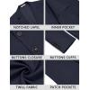 imageCOOFANDY Mens Casual Blazer Jacket Slim Fit Two Button Suit Jackets Lightweight Knit Sport CoatNavy Blue
