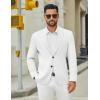 imageCOOFANDY Mens Casual Blazer Jacket Slim Fit Two Button Suit Jackets Lightweight Knit Sport CoatWhite