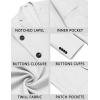 imageCOOFANDY Mens Casual Blazer Jacket Slim Fit Two Button Suit Jackets Lightweight Knit Sport CoatWhite