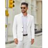 imageCOOFANDY Mens Casual Blazer Jacket Slim Fit Two Button Suit Jackets Lightweight Knit Sport CoatWhite