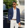 imageCOOFANDY Mens Casual Blazer Slim Fit Sport Coats One Button Stylish Business Suit JacketSoft Navy Blue