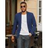 imageCOOFANDY Mens Casual Blazer Slim Fit Sport Coats One Button Stylish Business Suit JacketSoft Navy Blue
