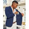 imageCOOFANDY Mens Casual Blazer Slim Fit Sport Coats One Button Stylish Business Suit JacketSoft Navy Blue
