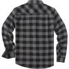 imageCOOFANDY Mens Casual Long Sleeve Button Up Plaid Flannel Shirt Jacket with PocketBuffalo Black Gray