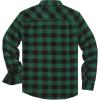 imageCOOFANDY Mens Casual Long Sleeve Button Up Plaid Flannel Shirt Jacket with PocketBuffalo Black Green