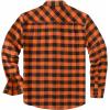 imageCOOFANDY Mens Casual Long Sleeve Button Up Plaid Flannel Shirt Jacket with PocketBuffalo Black Orange