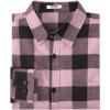 imageCOOFANDY Mens Casual Long Sleeve Button Up Plaid Flannel Shirt Jacket with PocketBuffalo Black Pink