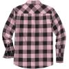 imageCOOFANDY Mens Casual Long Sleeve Button Up Plaid Flannel Shirt Jacket with PocketBuffalo Black Pink
