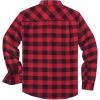 imageCOOFANDY Mens Casual Long Sleeve Button Up Plaid Flannel Shirt Jacket with PocketBuffalo Black Red