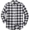 imageCOOFANDY Mens Casual Long Sleeve Button Up Plaid Flannel Shirt Jacket with PocketBuffalo Black White