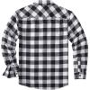 imageCOOFANDY Mens Casual Long Sleeve Button Up Plaid Flannel Shirt Jacket with PocketBuffalo Black White