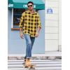 imageCOOFANDY Mens Casual Long Sleeve Button Up Plaid Flannel Shirt Jacket with PocketBuffalo Black Yellow