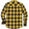 imageCOOFANDY Mens Casual Long Sleeve Button Up Plaid Flannel Shirt Jacket with PocketBuffalo Black Yellow