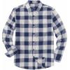 imageCOOFANDY Mens Casual Long Sleeve Button Up Plaid Flannel Shirt Jacket with PocketBuffalo Blue White