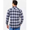 imageCOOFANDY Mens Casual Long Sleeve Button Up Plaid Flannel Shirt Jacket with PocketPlaid  Navy White