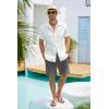 imageCOOFANDY Mens Casual Shorts Linen Flat Front Shorts Elastic Waist Summer Beach ShortsDark Grey