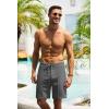 imageCOOFANDY Mens Casual Shorts Linen Flat Front Shorts Elastic Waist Summer Beach ShortsDark Grey