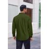 imageCOOFANDY Mens Dress Shirts Long Sleeve Casual Button Down Shirts Formal Business ShirtArmy Green