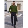 imageCOOFANDY Mens Dress Shirts Long Sleeve Casual Button Down Shirts Formal Business ShirtArmy Green