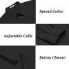 imageCOOFANDY Mens Dress Shirts Long Sleeve Casual Button Down Shirts Formal Business ShirtBlack