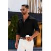 imageCOOFANDY Mens Dress Shirts Long Sleeve Casual Button Down Shirts Formal Business ShirtBlack
