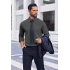 imageCOOFANDY Mens Dress Shirts Long Sleeve Casual Button Down Shirts Formal Business ShirtDark Grey