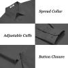 imageCOOFANDY Mens Dress Shirts Long Sleeve Casual Button Down Shirts Formal Business ShirtDark Grey