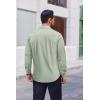 imageCOOFANDY Mens Dress Shirts Long Sleeve Casual Button Down Shirts Formal Business ShirtLight Green