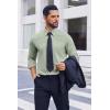 imageCOOFANDY Mens Dress Shirts Long Sleeve Casual Button Down Shirts Formal Business ShirtLight Green