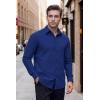 imageCOOFANDY Mens Dress Shirts Long Sleeve Casual Button Down Shirts Formal Business ShirtRoyal Blue